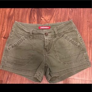 Army green shorts